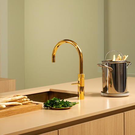 Fusion Round Gold kitchen boiling water tap
