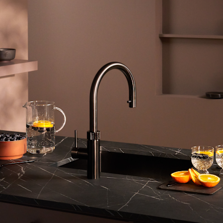 Flex Round Gunmetal kitchen boiling water ta
