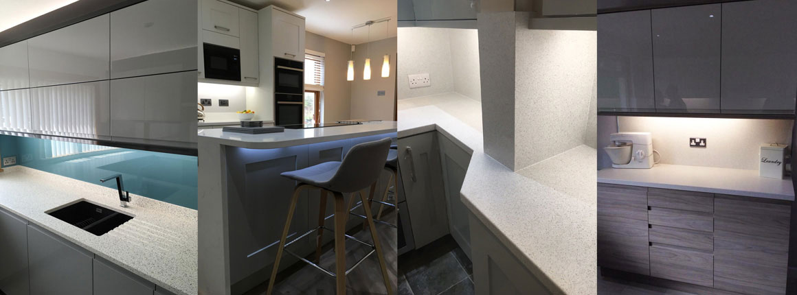 Modern kitchen with improved lighting, proper plumbing, and well-installed kitchen cabinets.