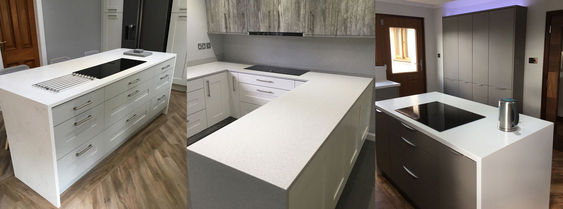 Improved kitchen layout with modern kitchen units, worktops, and better cooking space.